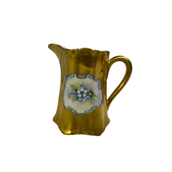 Antique Early 20th Century Hutschenreuther Gelb Bavaria Gilt 4-PC Coffee Tea Set - Picture 11 of 16